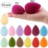 10/20/50Pcs Cosmetic Puff Women's Foundation Makeup Sponge Beauty Face Cosmetics Blending Sponge Water Drop Shape Makeup Puffs 1