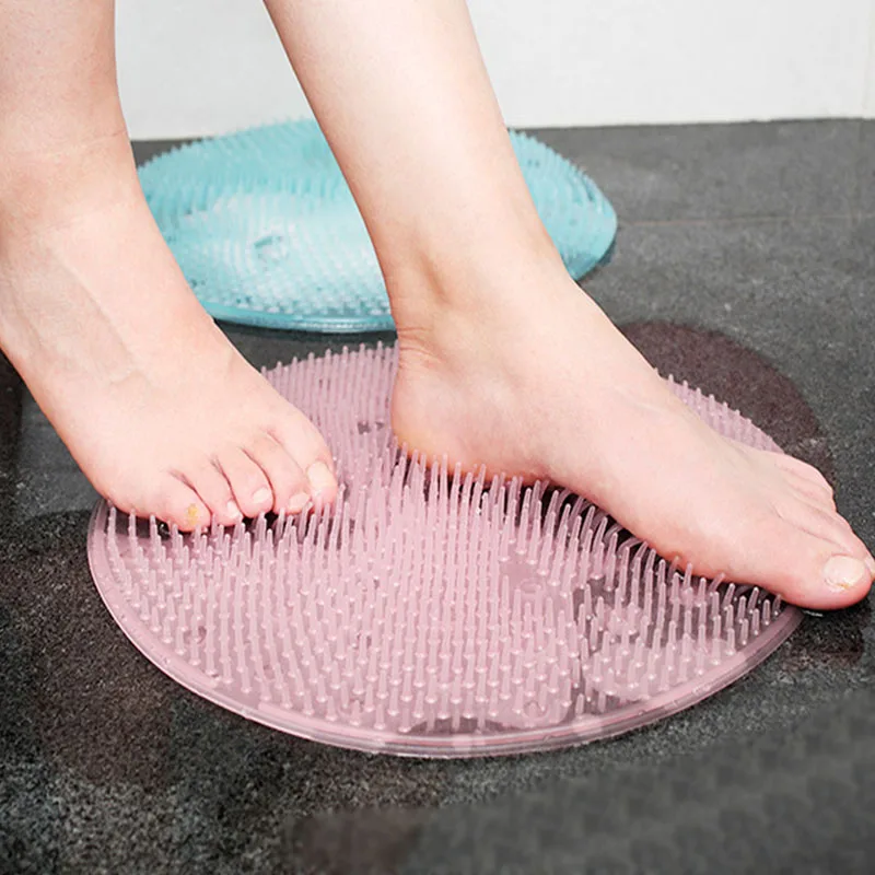 Горячий силиконовый ленивый мыть ноги ванна артефакт массаж спины подушка подошва для омертвевшей кожи мыть кисти часы с чашкой на присоске для ванной коврик