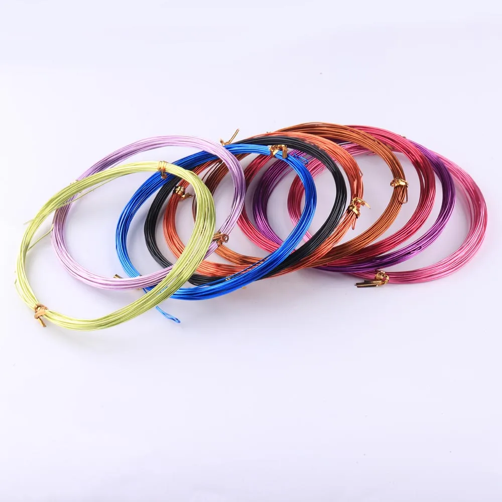 

Aluminum Wire 10m/roll 18Ga 1.0mm thread cord sting Wire Wrapping colorful Bead Wire Cord Findings DIY jewelry metal craft