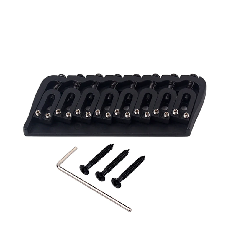 

8 String Saddle Bridge for Electric Guitar/Strings Through Body Tail Fixed Guitar Parts & Accessories