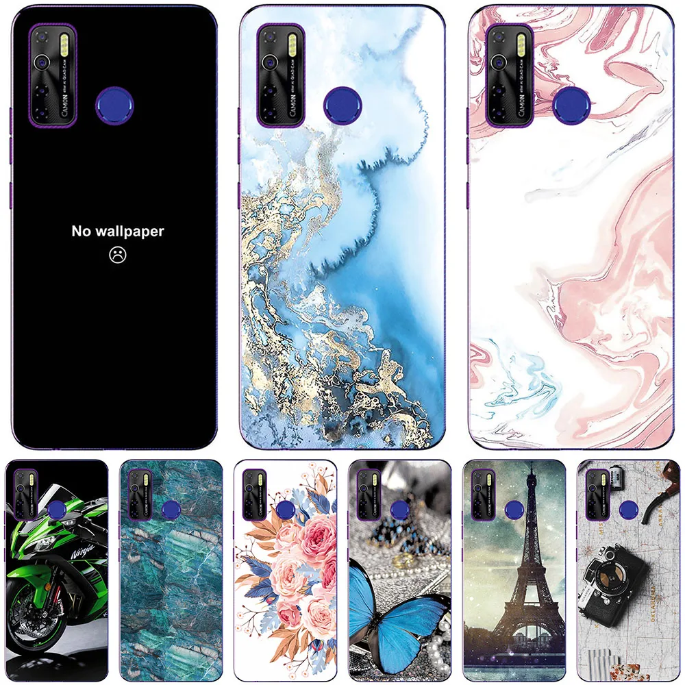 Сумки и чехлы для телефонов Tecno Camon 15 Air Premier Pro 16 2020 модный мраморный струйный чехол