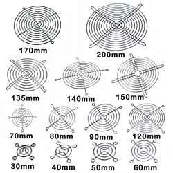 2 pièces maille métallique doigt garde filet de protection ventilateur gril 30mm 40mm 50mm 60mm 70mm 80mm 90mm 120mm 135mm 140mm 150mm 170mm 200mm mm 