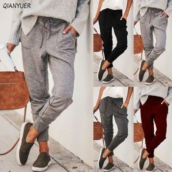 

Women's Pants Large Size Jogging Harem Pants Casual Loose Drawstring Solid Color Sports Soft Pants Fashion New