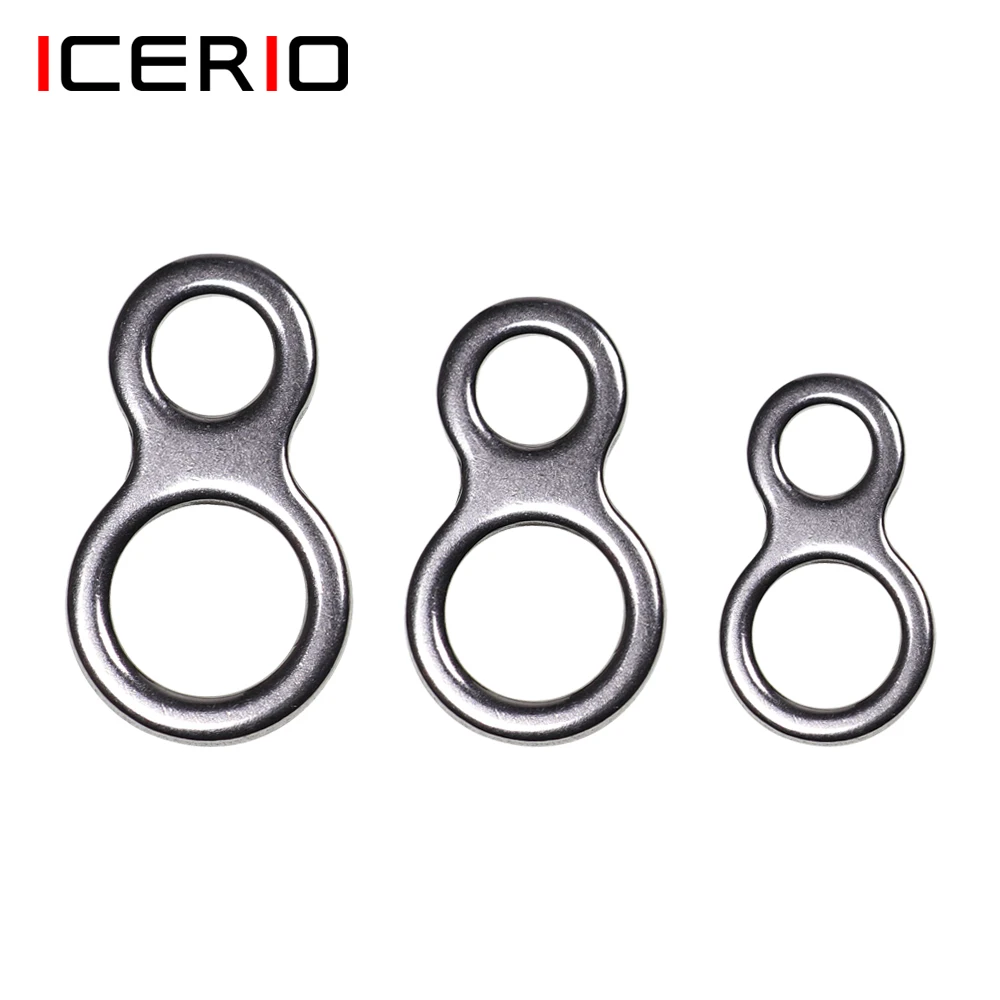 

ICERIO 20PCS Assist Hook Stainless Steel Fishing Jig 8 Figure Rings Fishing Solid Ring Fishing Lure Terminal Connector