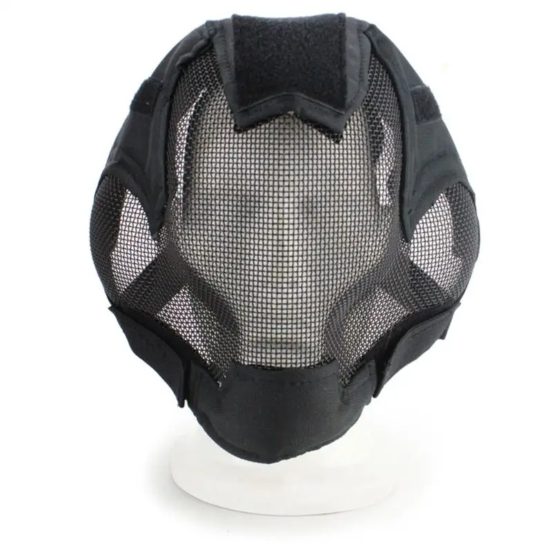 

Portable Military Airsoft Paintball Masks Outdoor Steel Mesh Full Face Mask