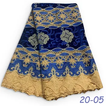 

lovely with rhinestones african guipure lace beaded net fabric 5 yards top brode african cord lace fabric for party dress Velvet