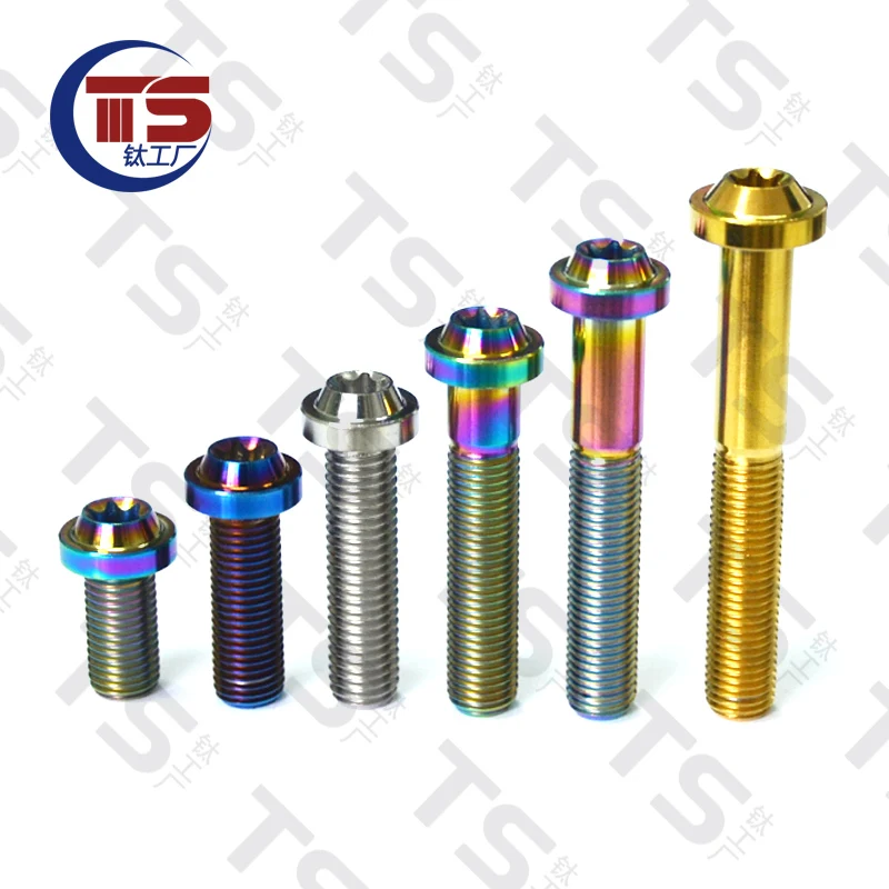 TS титановый болт шаг 1 25/1 5 мм M10X20/25/30/35 T50 звездообразные винты с сливовой головкой
