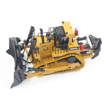 

HUINA 1700 1:50 Die-Cast Alloy Heavy Bulldozer Engineering Truck Static Model Caterpillar Wheel Bulldozer Kids Educational Toy