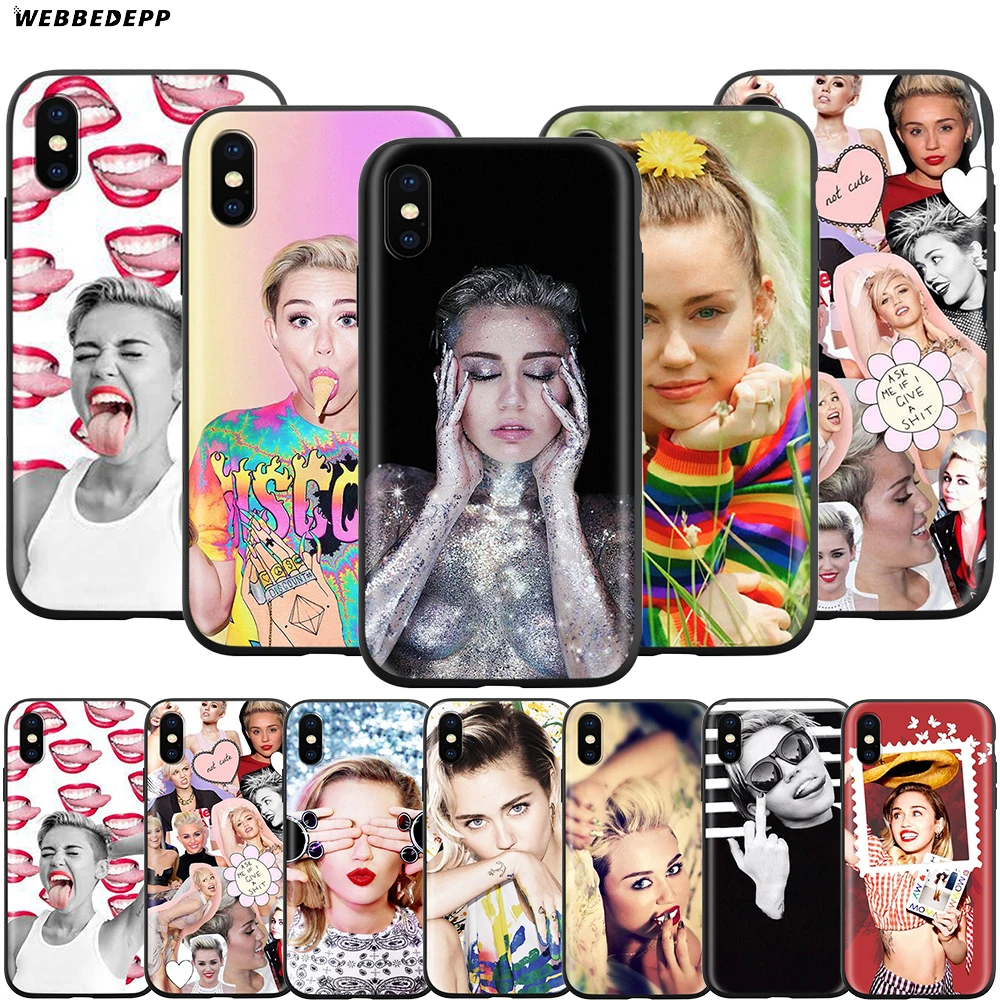

Webbedepp Miley Cyrus Case for Apple iPhone 11 Pro XS Max XR X 8 7 6 6S Plus 5 5S SE