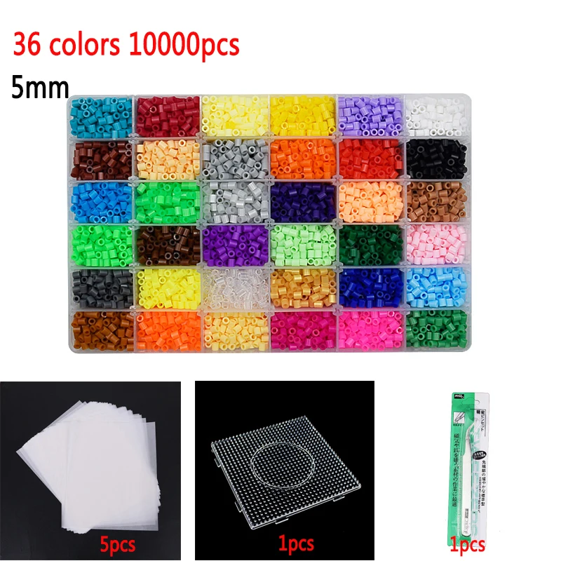 24 72 colors box set hama beads toy 2 6 5mm perler educational kids 3d puzzles diy toys fuse beads pegboard sheets ironing paper 5mm24/36 colors box set hama beads perler Educational 3d Puzzles Kids diy toys fuse beads plussize pegboard sheets ironing paper