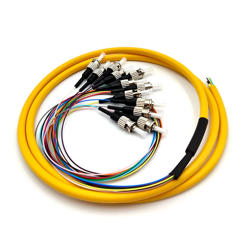 ST/UPC 12 жильный fanout волоконно оптический Pigtail SM simplex pigtail|Оптоволоконное
