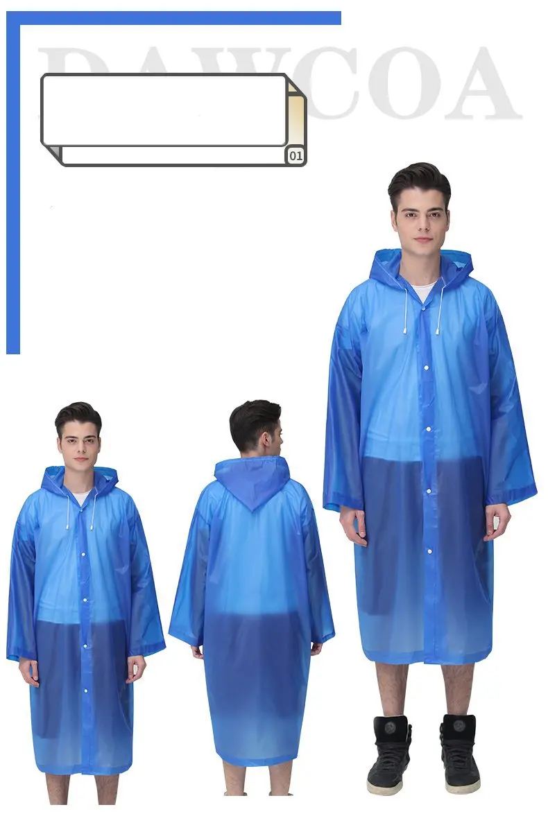 Chubasquero impermeable Eva para adultos, chaqueta impermeable reutilizable  para exteriores, Poncho YONGSHENG