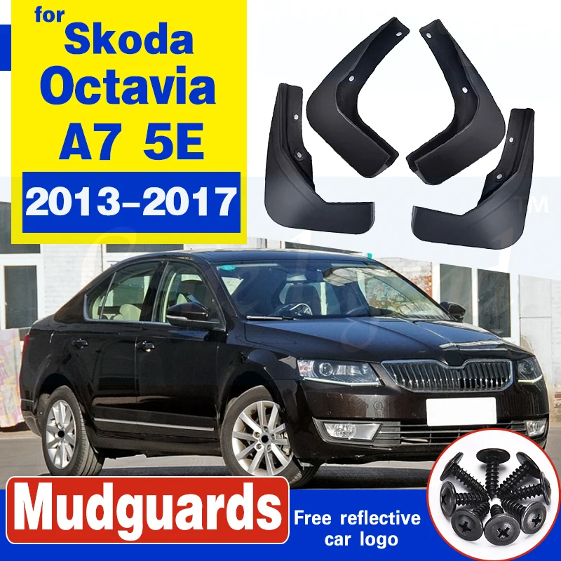Набор литых автомобильных брызговиков для Skoda Octavia A7 5E 2013 2017 брызговики