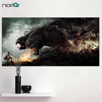 

Fantasy Movie Poster HD Printed Wrath of the Titans Giant monster Canvas Painting Wall ART For Room Decor Printing NO Frame