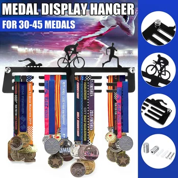 

3 Layers Multi-Style Medal Hanging Holder Rack Hanger Bracket Wall Hooks Triathlon swim Running Sport Challenge Home Office