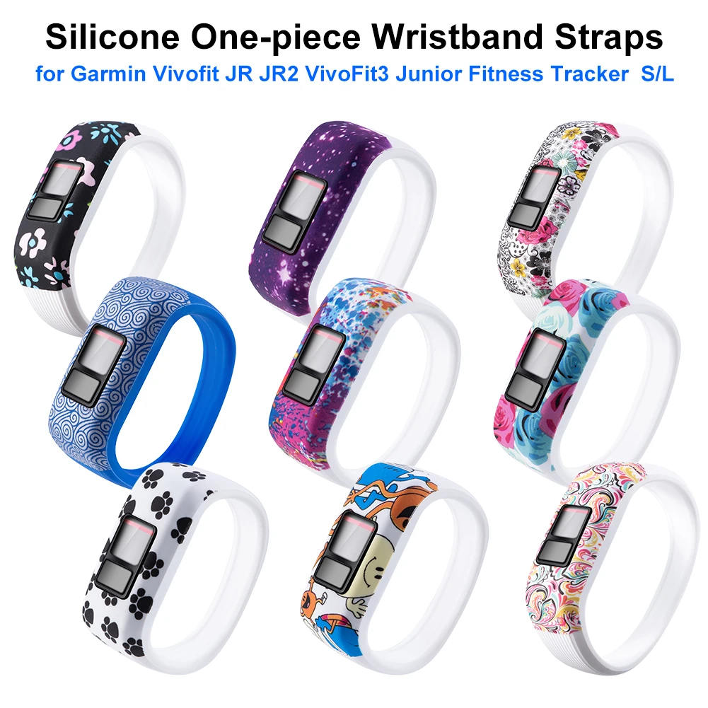 Silicone Wristband Watch Band Straps For Garmin Vivofit Jr Jr2 Vivofit3