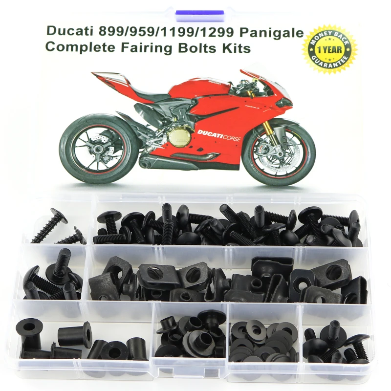 Misura Per Ducati 899 959 1199 1299 Panigale Moto Coling Kit Bulloni Carenatura Completa Con Rondella Velocità Dadi Viti Acciaio