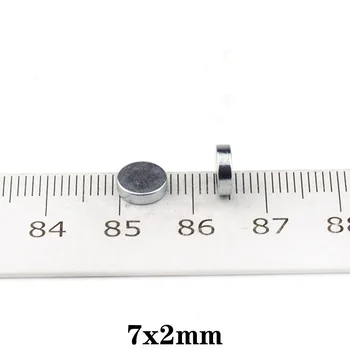 

20~1000pcs 7*2 mm Disc Neodymium magnet 7x2mm N35 Round NdFeB Dia 7x2 Powerful Strong Magnetic Magnets For Craft 7 mm x 2 mm