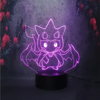 

Cartoon Creative Pokemon Pikachu Cosplay Decor Night Light Anime Figure 3D DIY Home Bedroom Study Desk Table Lava Lamp Gift Toy