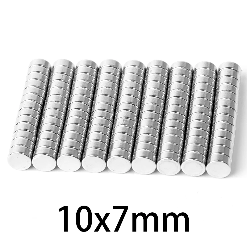 

10-80Pcs 10X7mm Round Neodymium Magnets 10mmx7mm N35 Small Magnets Disc 10*7 Strong Cylinder Rare Earth Magnetic 10*7mm