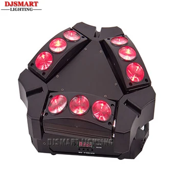

Djsmart New LED Mini 9x10W LED Spider Light 9 Eyes Spider Led Beam Moving Head RGBW Colorful Wedding Effect Light