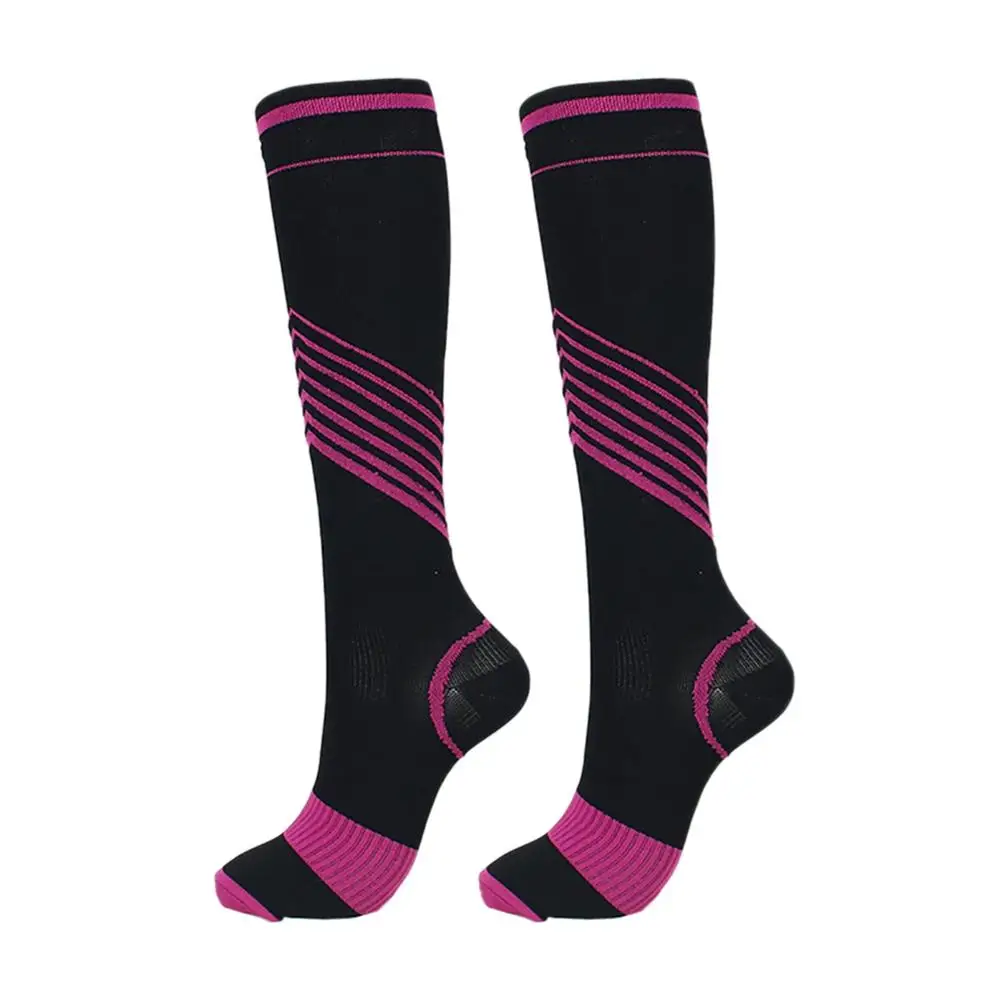 Спортивные носки для бега, марафона, носки для велоспорта, Длинные компрессионные дышащие баскетбольные футбольные обезболивающие мужские спортивные носки для бега - Цвет: Z