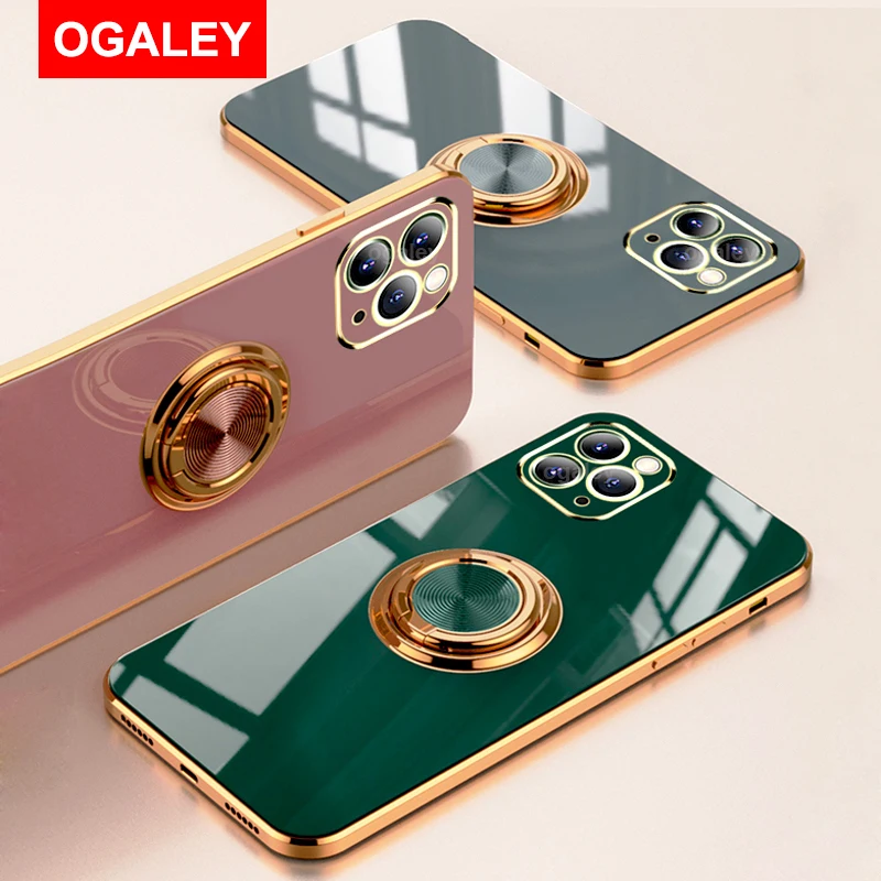 Оригинальный силиконовый чехол для iPhone 12 Pro mini 11 Max Роскошный с покрытием | Бамперы -1005001610208836