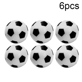 

Hot Selling 6 Pcs Mini Footballs Plastic Ball Table Top Soccer Game Replacement Black White