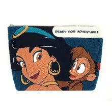 Мультфильм Алладин Принцесса Жасмин день клатч макияж сумка мешок Красота Чехол для женщин сумка мессенджер слинг сумки через плечо Органайзер