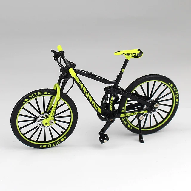 KaKBeir 1:10 Alloy Bicycle Model Diecast Metal Finger Mountain bike Racing Toy Bend Road Simulation Collection Toys for children 5