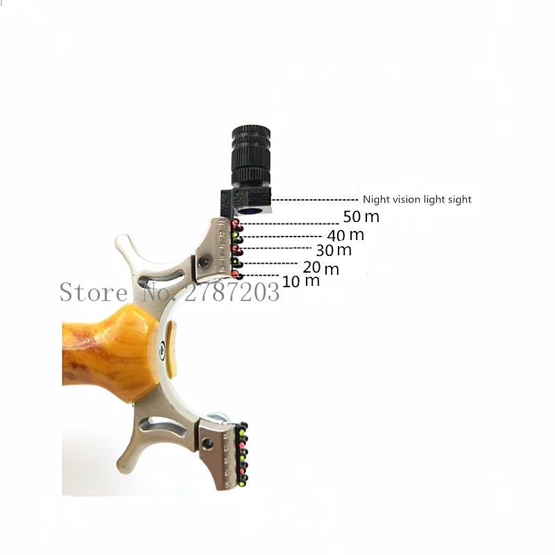 

High Quality Alloy Slingshot Catapult Outdoor Professional With light Aiming Slingshots Hunting Flat Leather Sling Shot