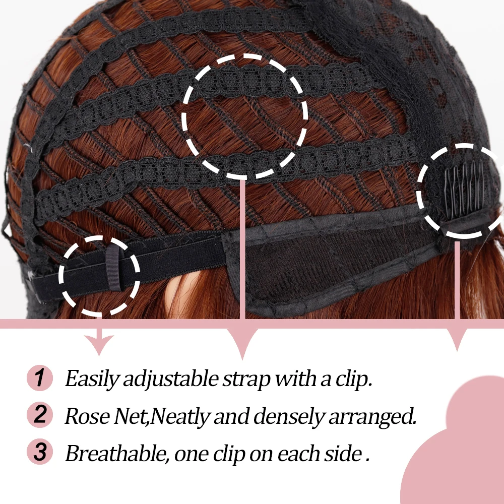 Perucas de Fibra Resistente ao Calor para Preto Linghang Polegada Curto Ondulado Peruca Loira Rosa Ombre Sintética Feminino Cosplay Cabelo Falso 12 Bob 6 High Quality Apliques e perucas