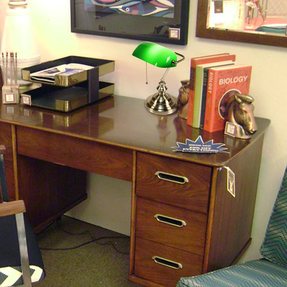 mesa abajur vidro verde capa com interruptor 05