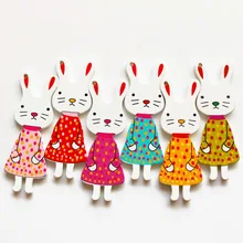20 шт милые Мультяшные закладки с кроликом Сделай Сам Скрапбукинг деревянная Подарочная бирка на день рождения украшения подвесные бирки для офиса