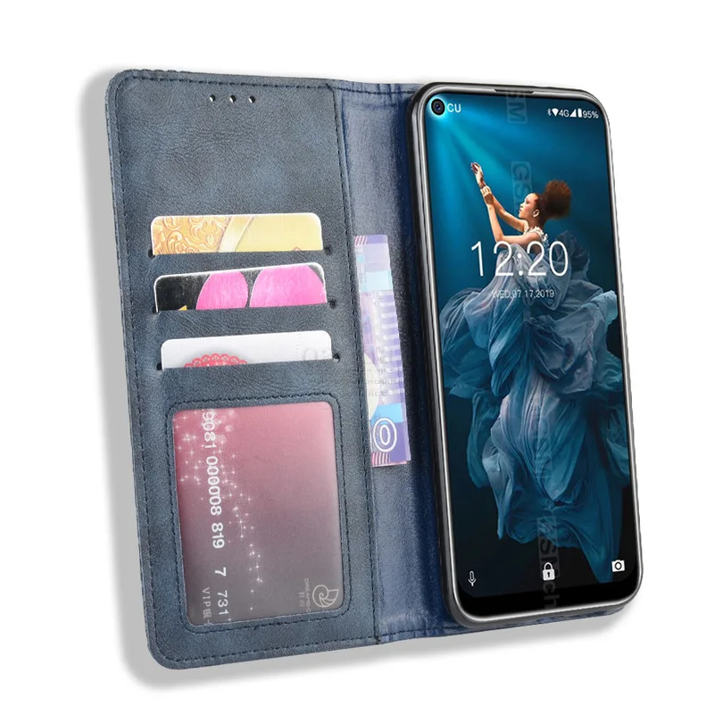 Для Oukitel C17/C17 Pro Чехол-книжка кошелек винтажный тонкий магнитная кожа флип-чехол Подставка для карт мягкий чехол роскошные сумки для телефона