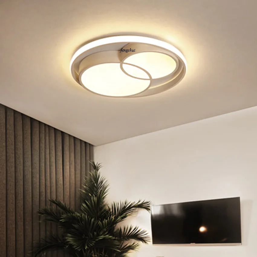 

Modern LED Round Ceiling Lights Lighting Nordic Splice Decor Luminaire Living Room Restaurant Child Bedroom Study Light Fixtures