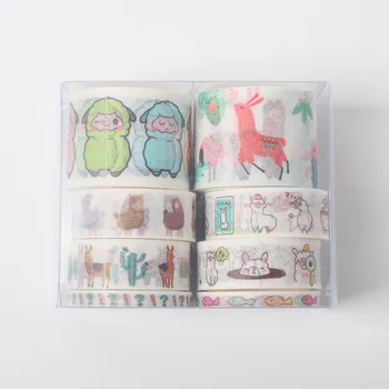 

8 Rolls /Set Cute Alpaca Masking Tape Set Album Scrapbooking Decor Washi Tape