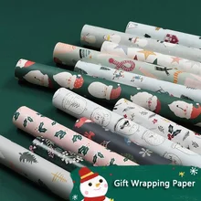 

2021 Christmas Wrapping Paper Gift Package Material Decorative Christmas Background Papers For Scrapbooking n Cardmaking
