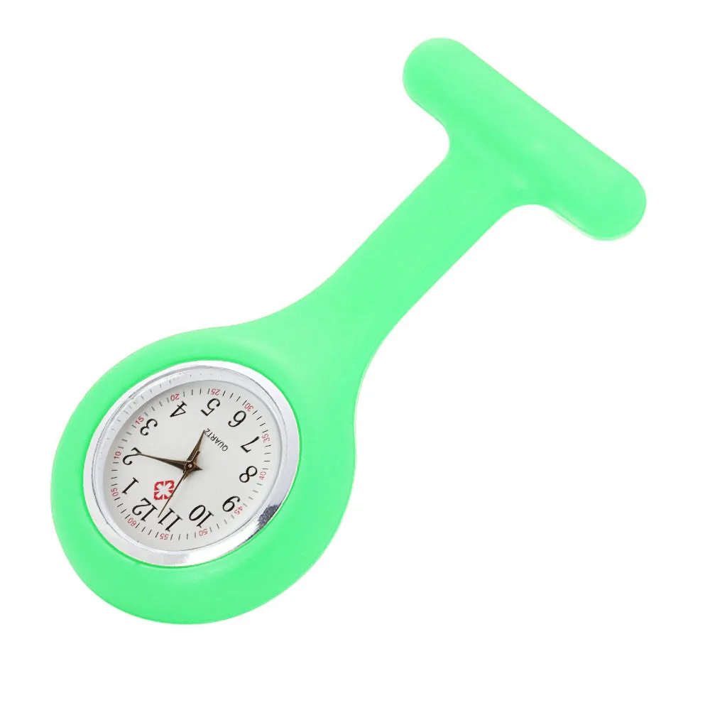 Силиконовые часы Медсестры Брошь Туника Брелок часы с бесплатной батареей доктор карманные часы медицинские reloj de bolsillo enfermera# N03 - Цвет: As Photo