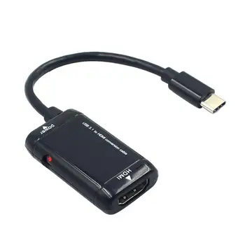 

Portable USB 3.1 Type C to HDMI 1080P Adapter Cable Audio Converter for PC HDTV