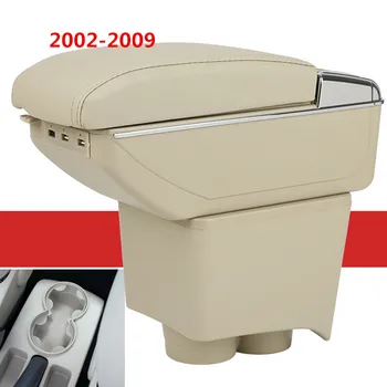 

Storage Box Center Console Leather Cup Holder Dual Layer Armrest Arm Rest For Volkswagen VW Polo 9N 02-2009 2005 2006 2007 2008