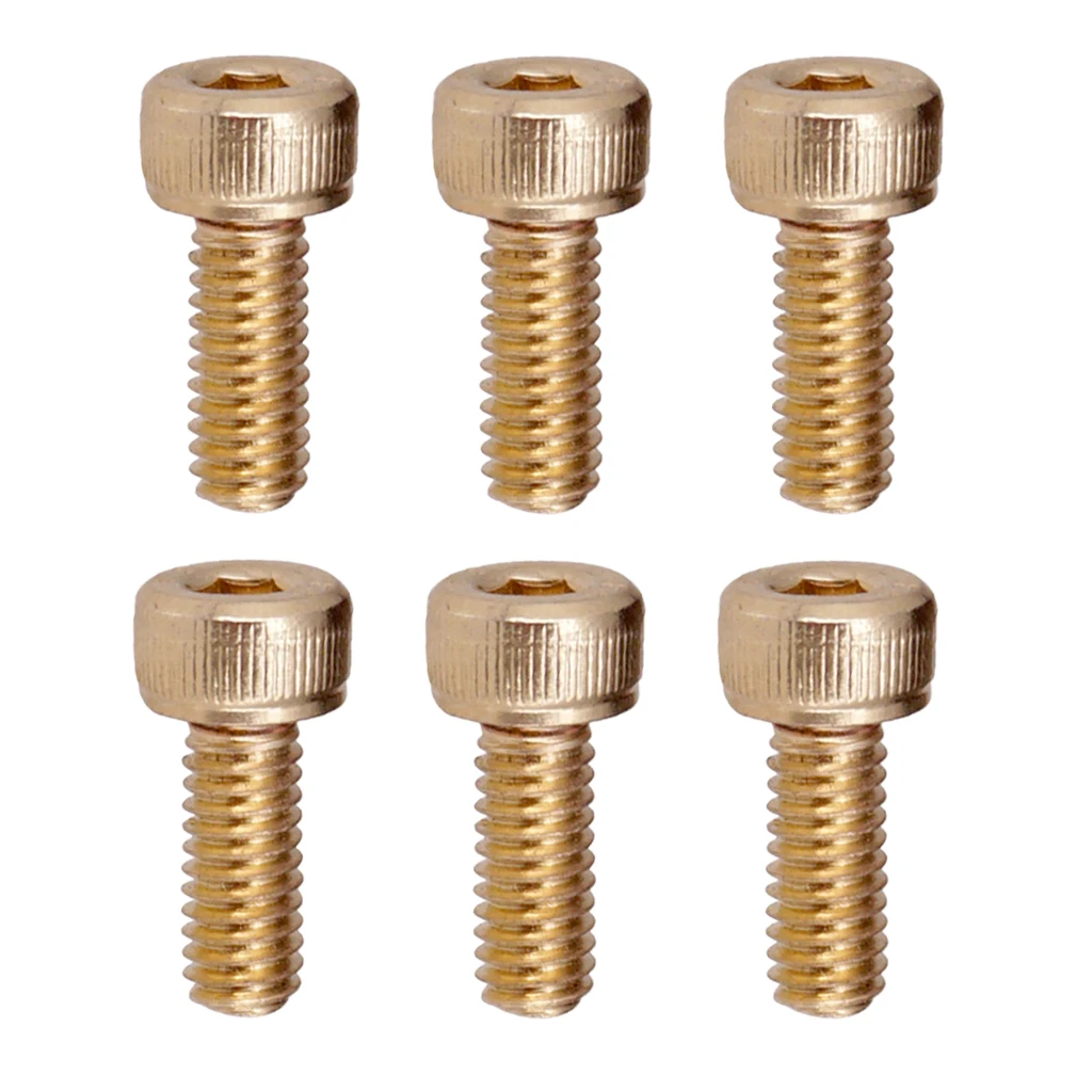6 Pieces Electric Guitar Locking String Nut Clamp Hexagon screws M4