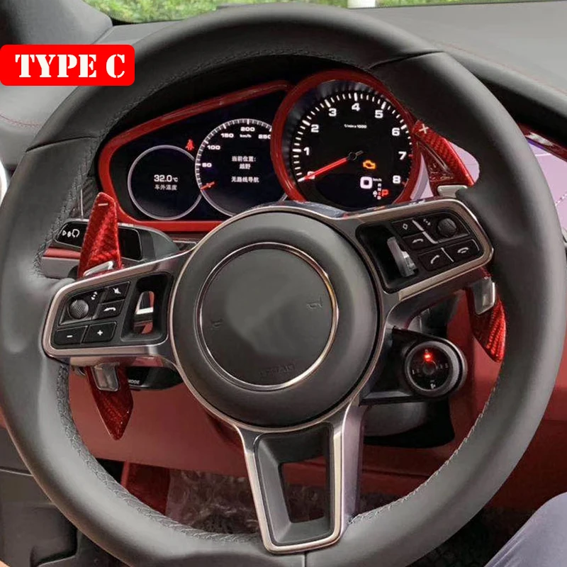 Т карбоновое рулевое колесо Paddle Shifters для Porsche Macan 718 911 997 996 Panamera Cayenne GTS 918 Spyder Boxster Car