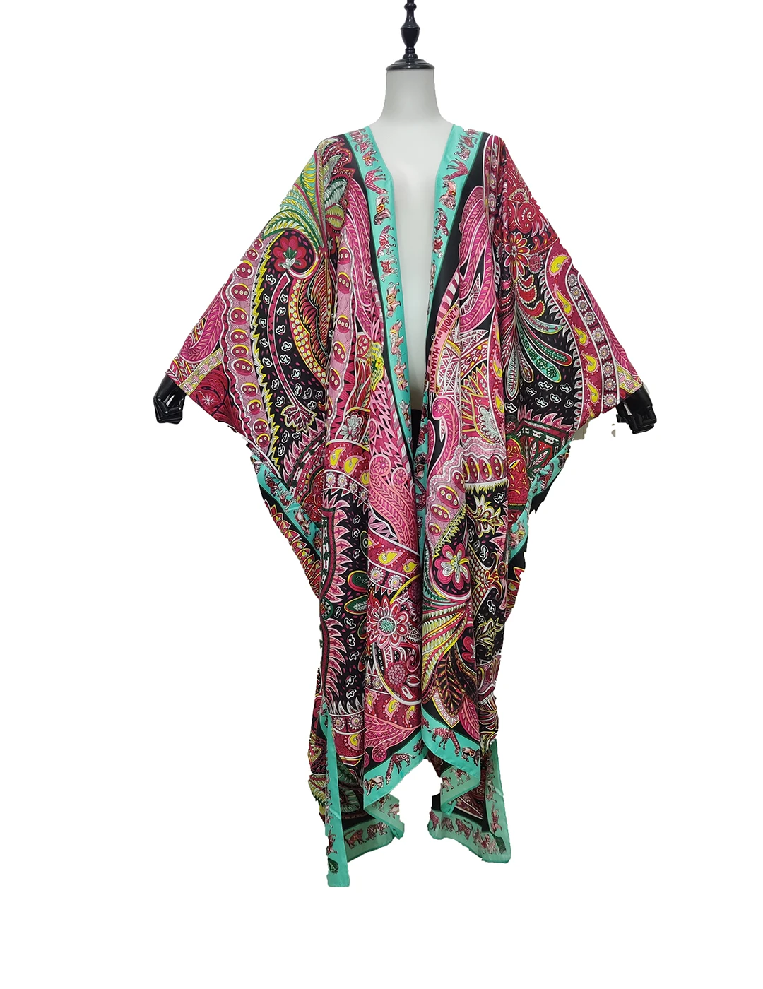 Kimono 2021 European Popular Summer Beach Silk Robe Kaftan Clothes For Women Free Size Open Bohemian Quality Dry Holiday Coat
