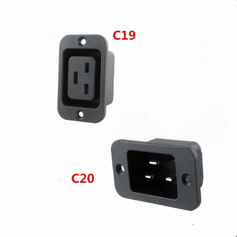 Разъем для панельного монтажа AC 250V 16A IEC 320 C19 C20 1 шт.| |