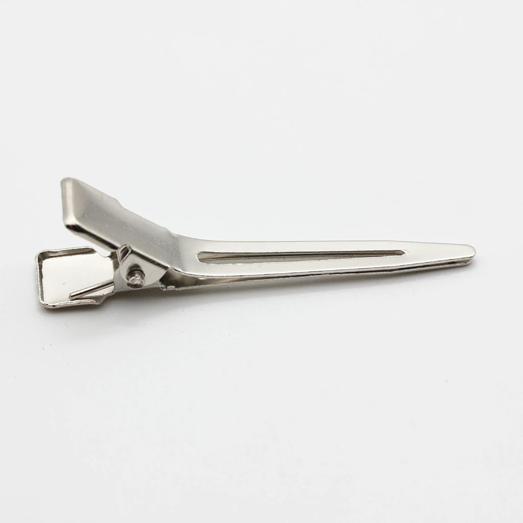 50x Iron Alligator Single Prong Hair Clips Crocodile Duck Bill Clips DIY