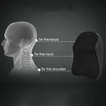 

1X Car Seat Headrest Memory Foam Head Neck Support Cushion Black Accessory