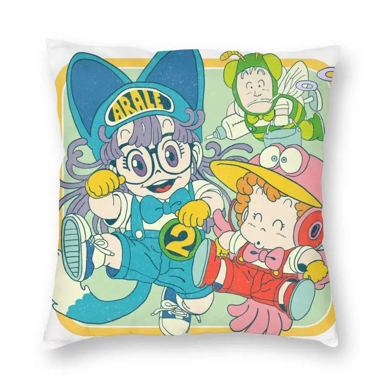 

Retro Anime Dr. Slump Pillowcover Home Decorative Arale Norimaki Cushions Throw Pillow for Sofa Double-sided Printing