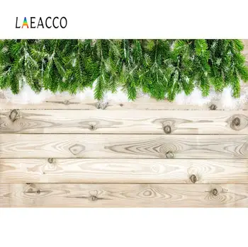 

Laeaco Winter Pine Snow Planks Board Texture Party Decor Merry Christmas Pattern Photo Background Photography Backdrop Photocall