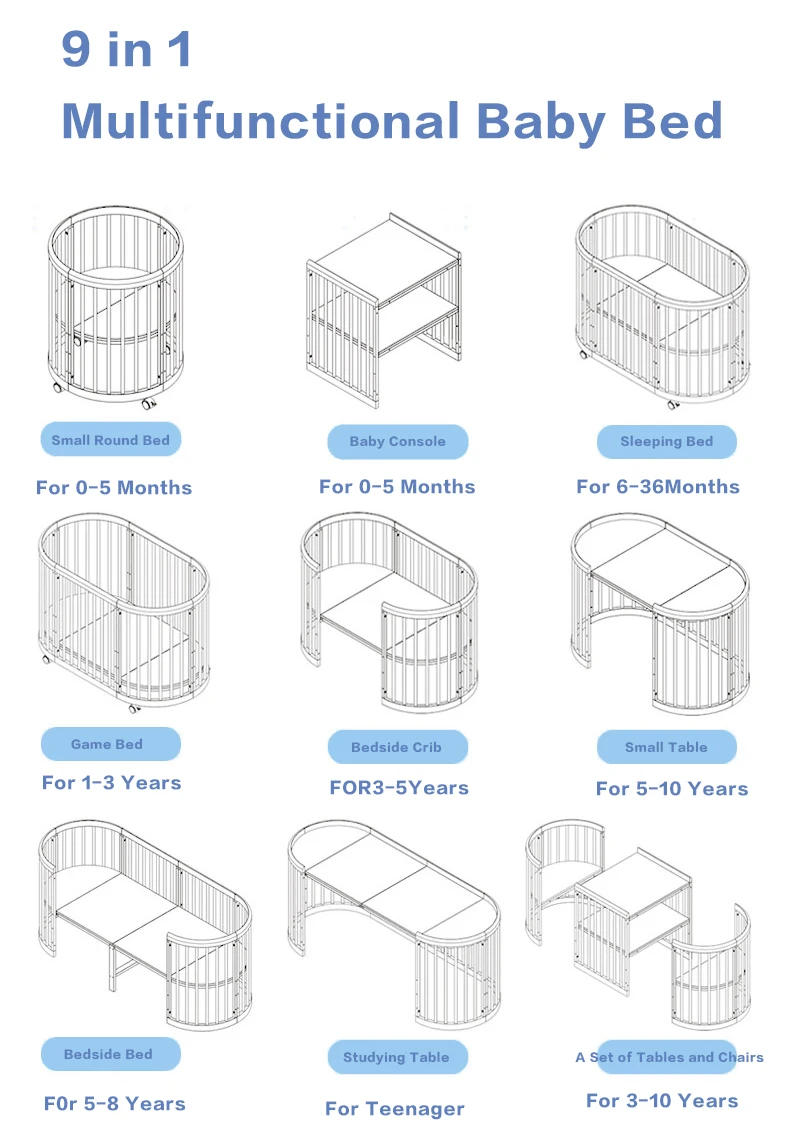 Babyfond круглый детская кровать из массива дерева Multi Функция Bb круглая кровать двуспальная кровать Защита окружающей среды чистые